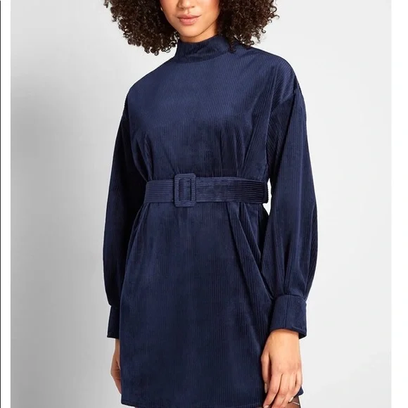 Dresses | Joa Navy Corduroy Dress Sz M | Poshmark